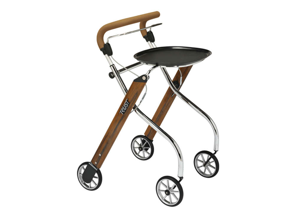 Rollator med bricka