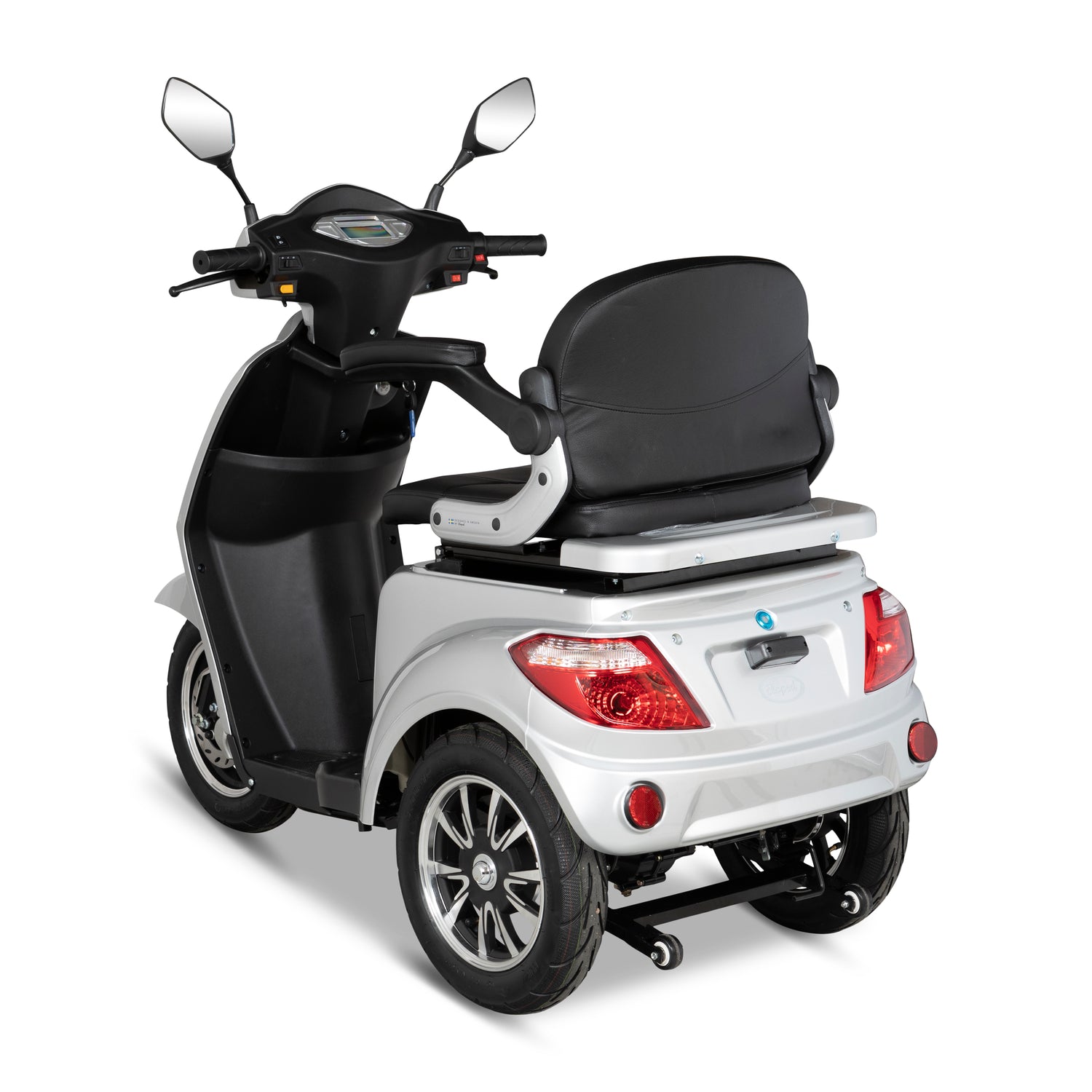 Grå promenadscooter med tre hjul - Eloped Scooty