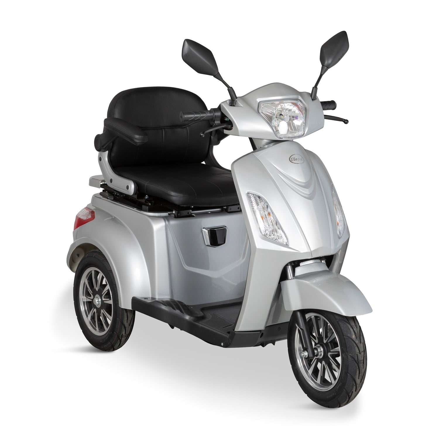 Grå promenadscooter med tre hjul - Eloped Scooty