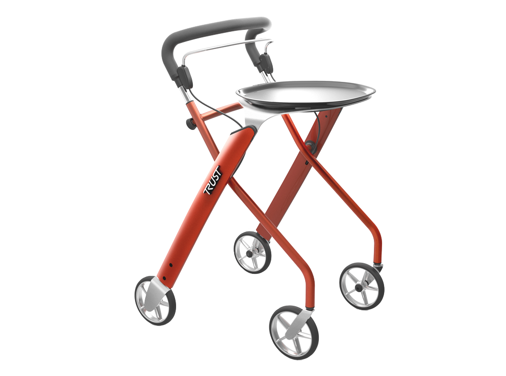 Rollator med bricka