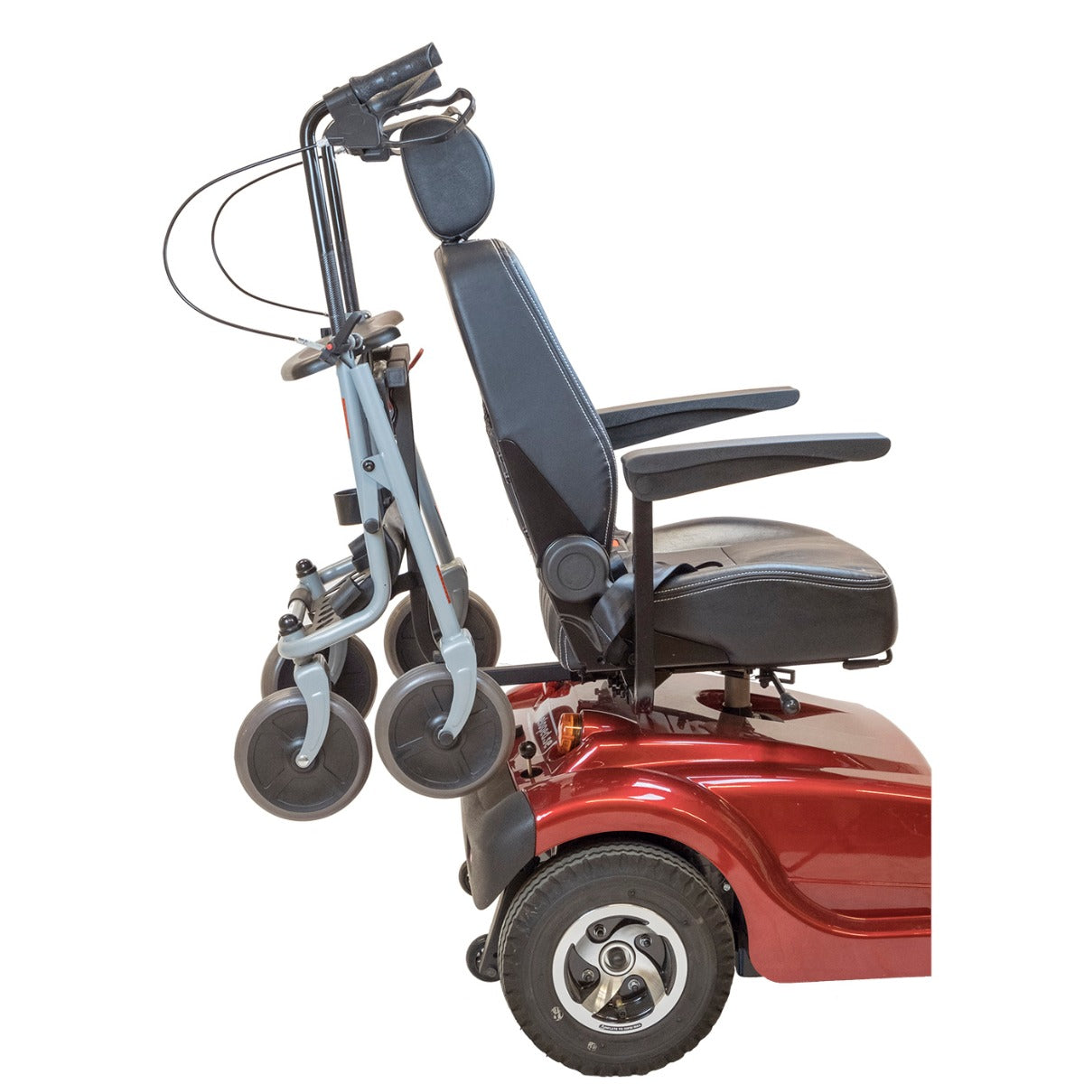 Rollatorhållare till promenadscooter