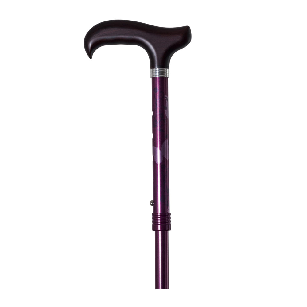 4 delad käpp med rosa motiv