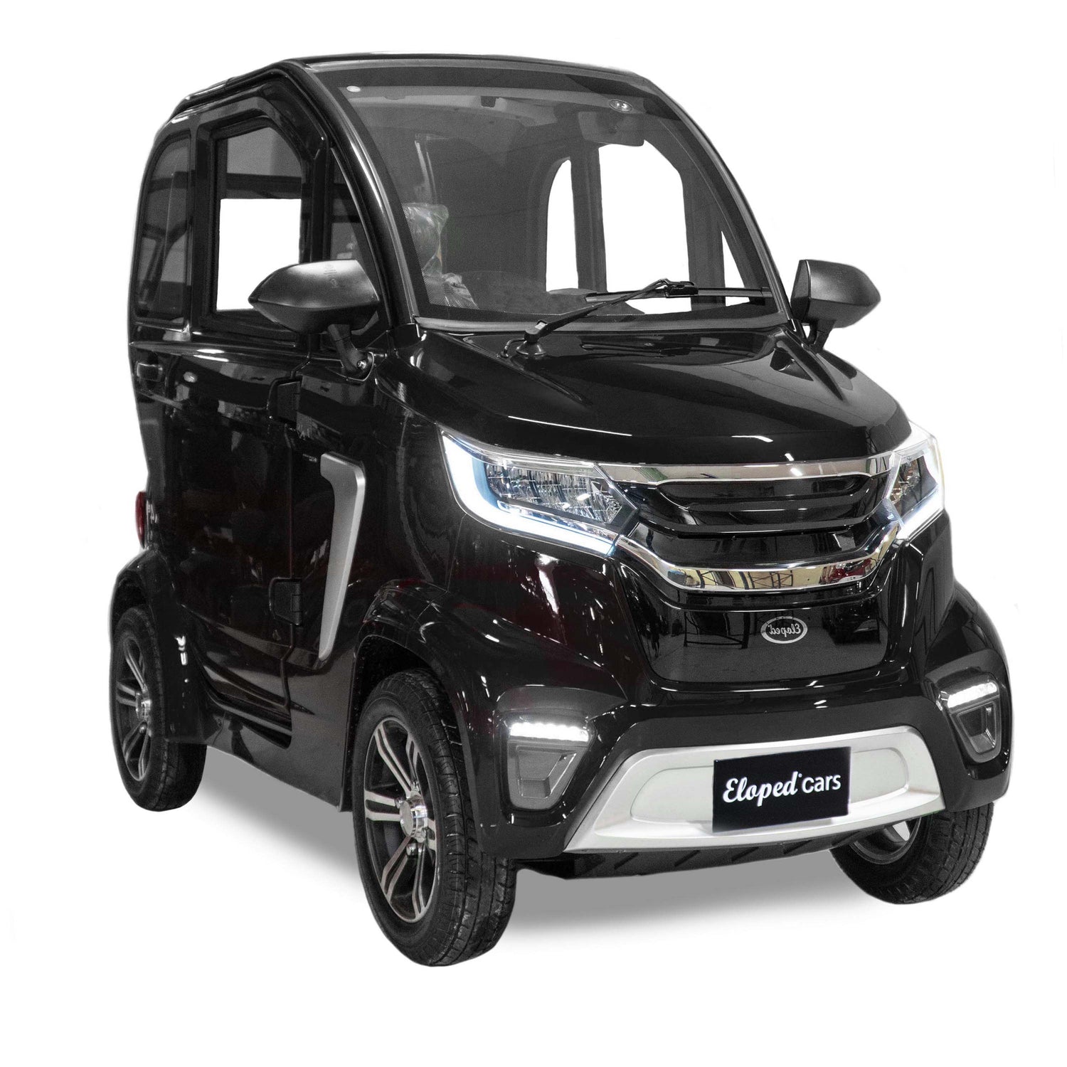 Svart körkortsfri elmopedbil - Eloped X4e